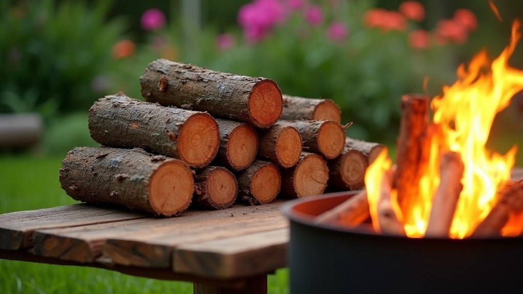authentic seasoned hardwood fire