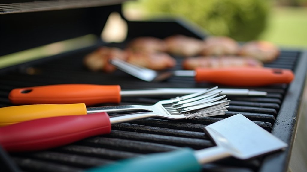 comfortable safe grill cleaning