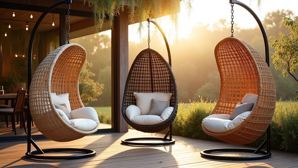 cozy retreat with egg chairs