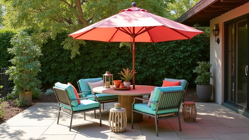 perfect patio umbrella seating