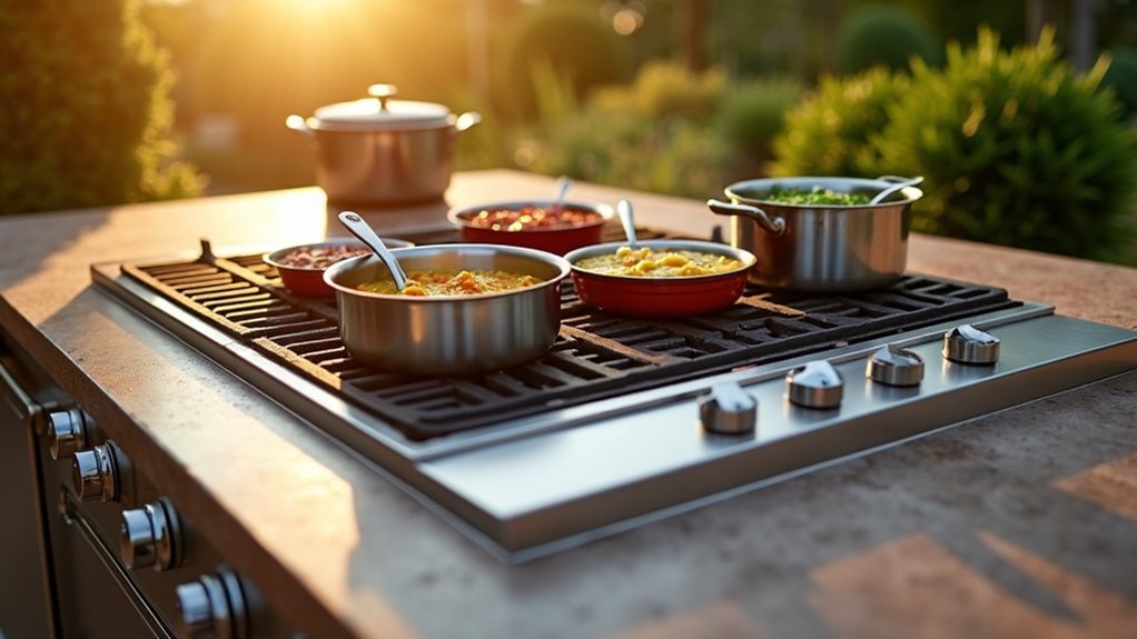 powerful built in gas burner