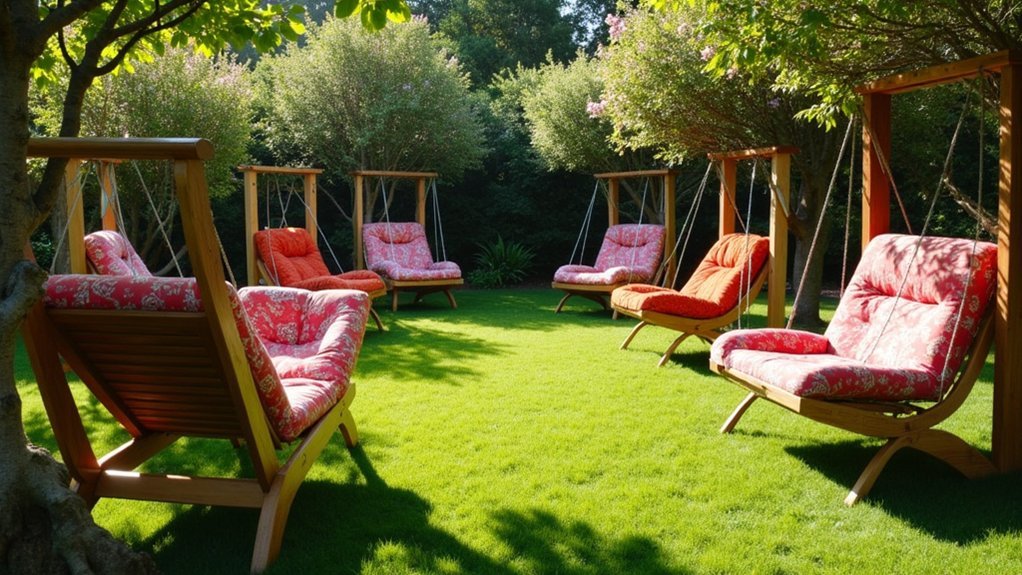 relaxation with hammocks and swings