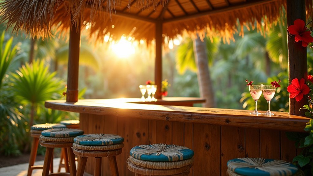tropical outdoor bar stools