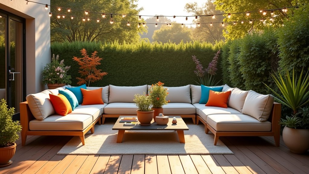 u shaped sectional seating arrangement