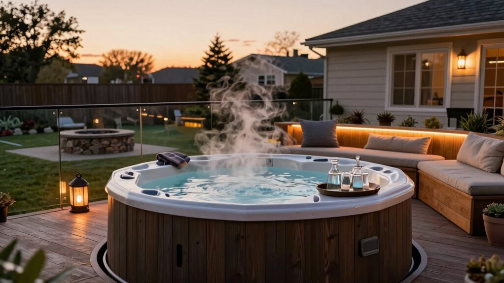 above ground cedar hot tub enclosure