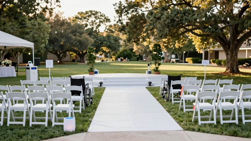 accessible outdoor wedding seating logistics