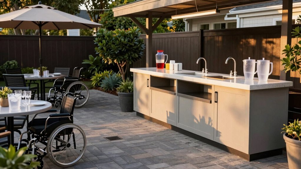 accessible patio beverage stations design