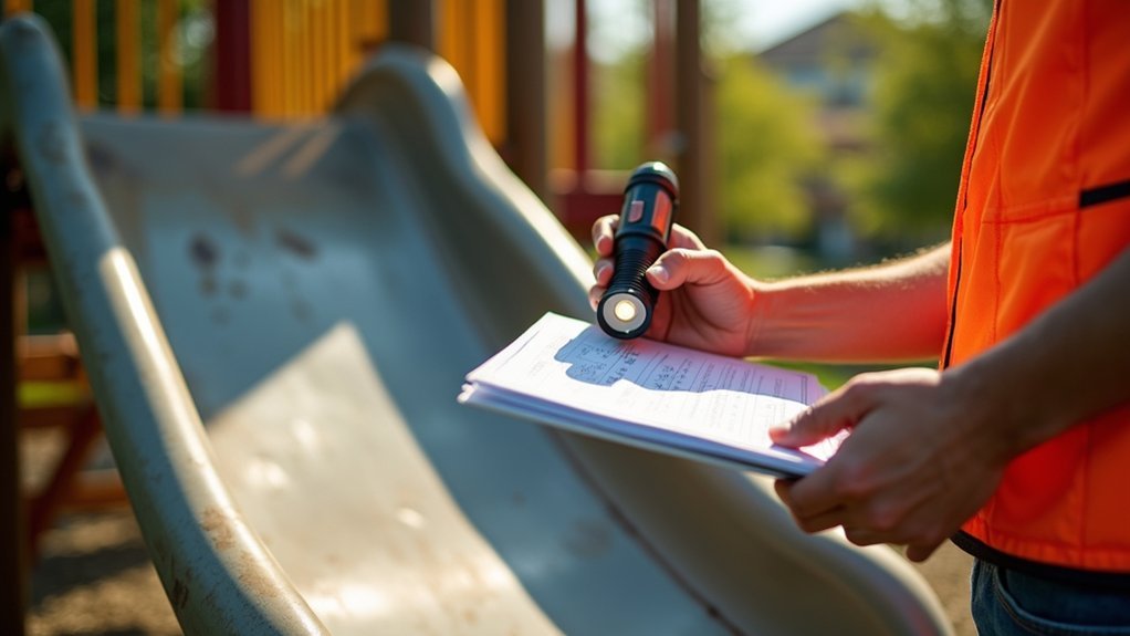 annual outdoor play equipment inspection notes