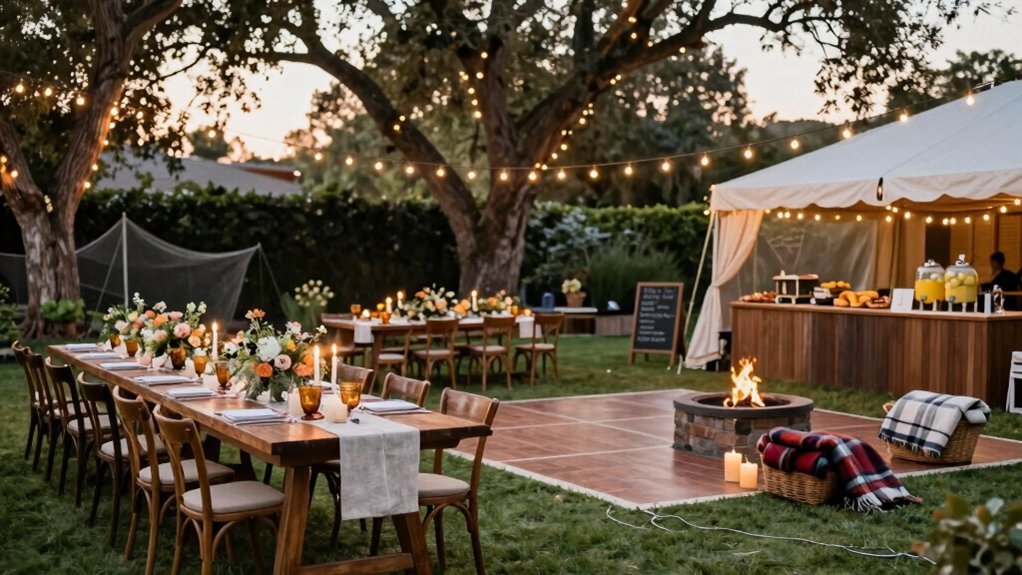 backyard reception planning tips
