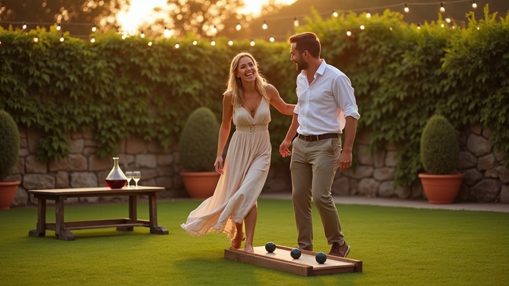 backyard tuscan bocce date