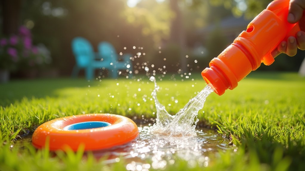backyard water gun target practice