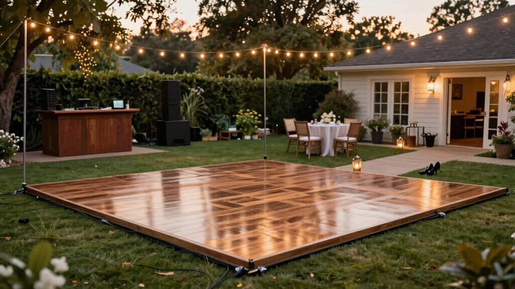backyard wedding dance floor tips