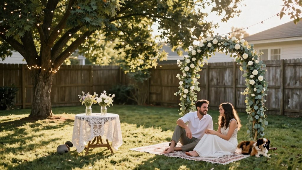 backyard wedding personalized photography