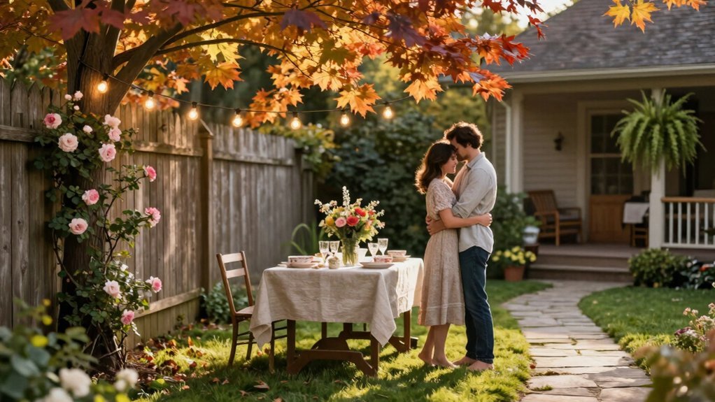 backyard wedding photo location