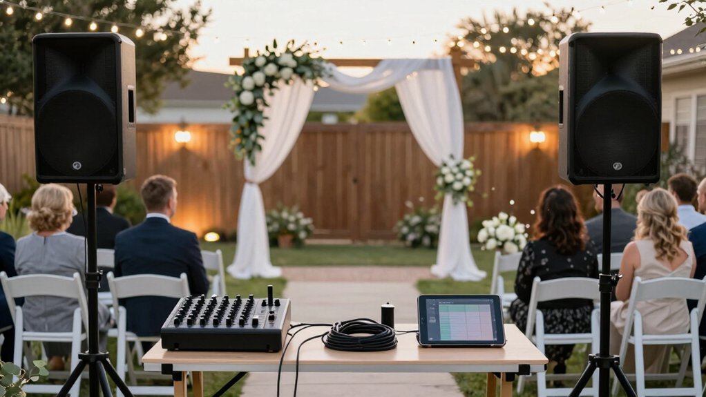 backyard wedding sound system rental