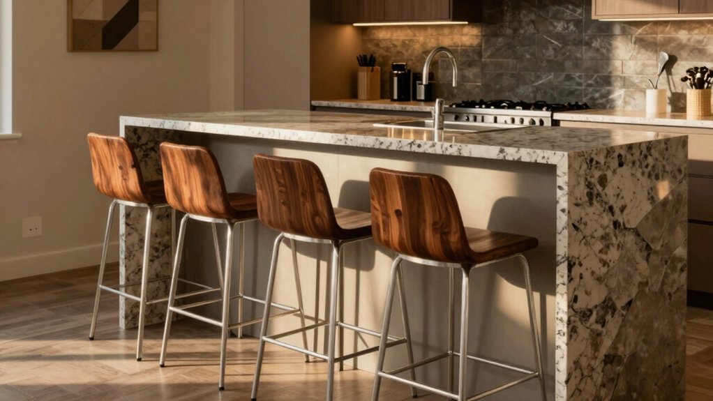bar stools optimize kitchen seating