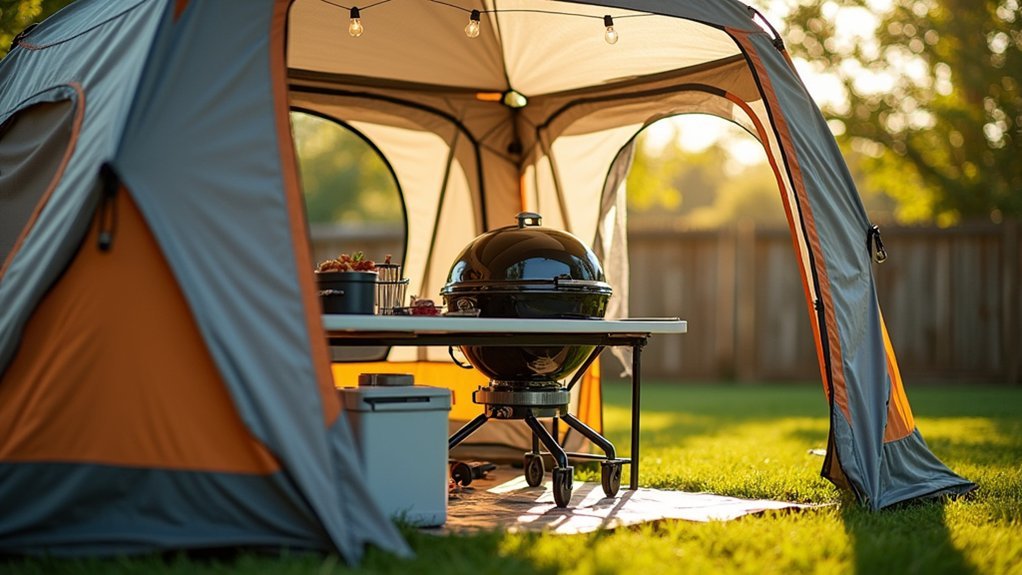 bbq tent setup accessories