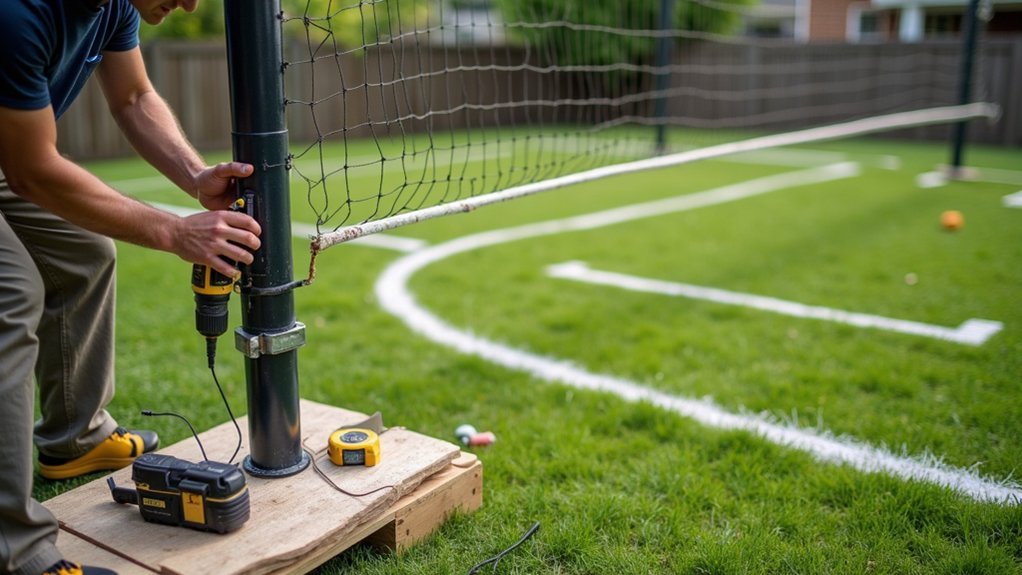 boundary lines define official court dimensions