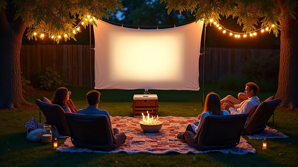 budget friendly backyard movie nights