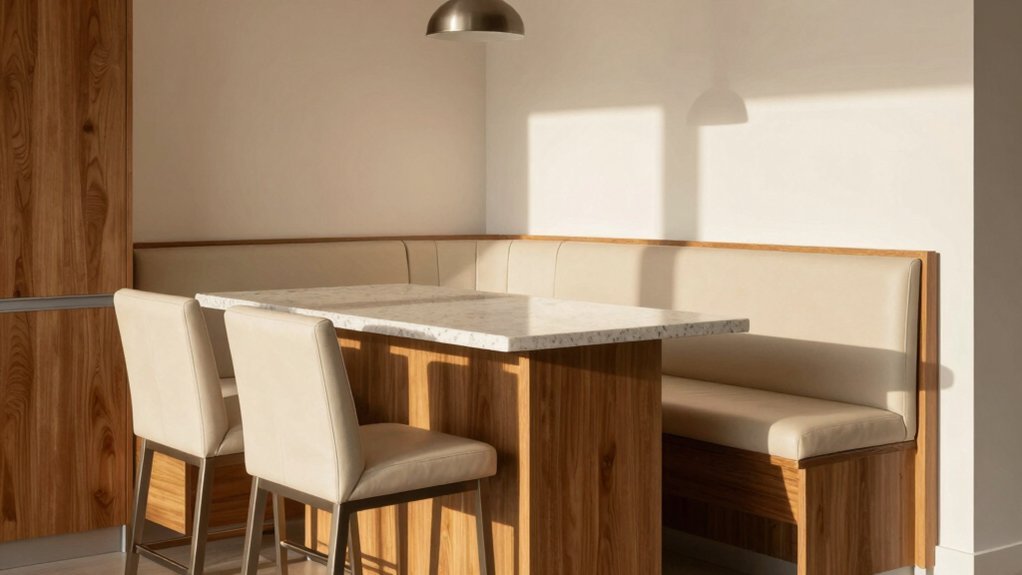 built in banquettes with storage