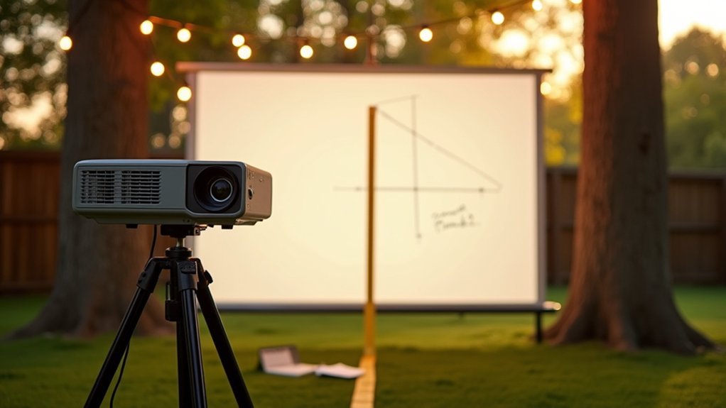 calculate projector throw ratio
