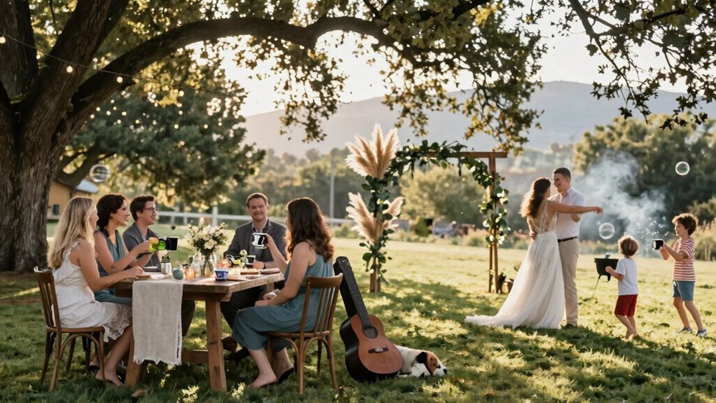 casual outdoor wedding charm