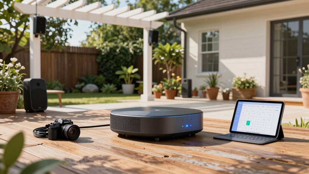 central hub coordinates outdoor speakers