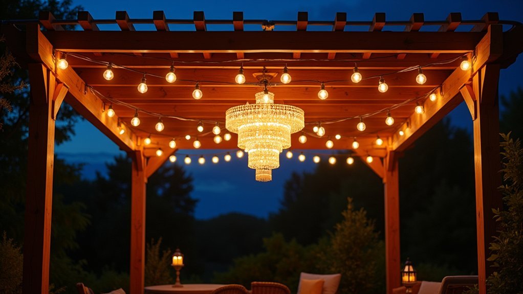 chandelier style clustered hanging lights