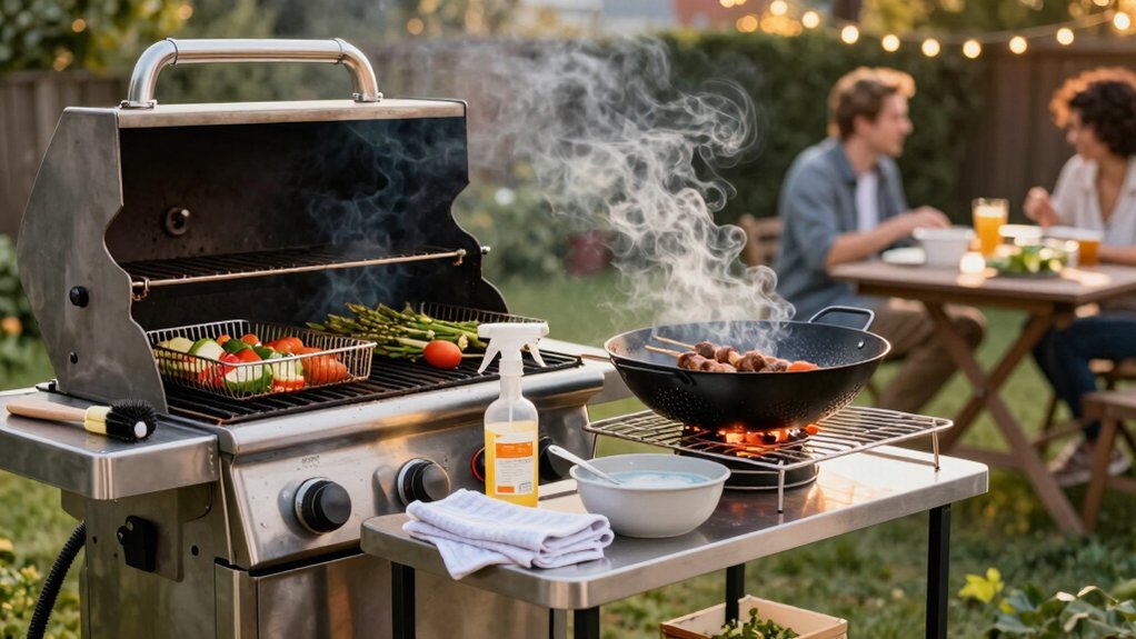 clean dry oil store baskets