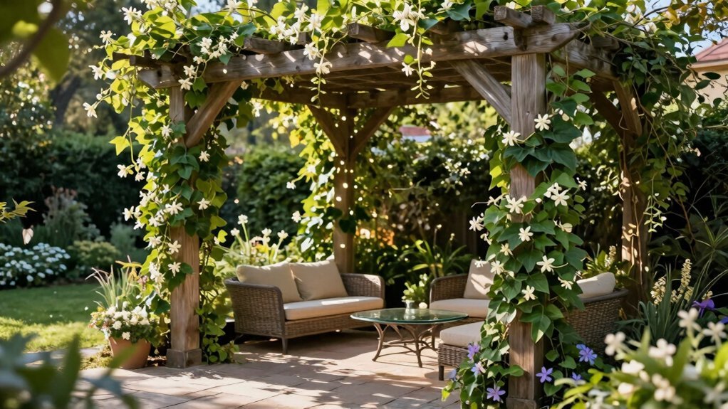 climbing plants transform pergola