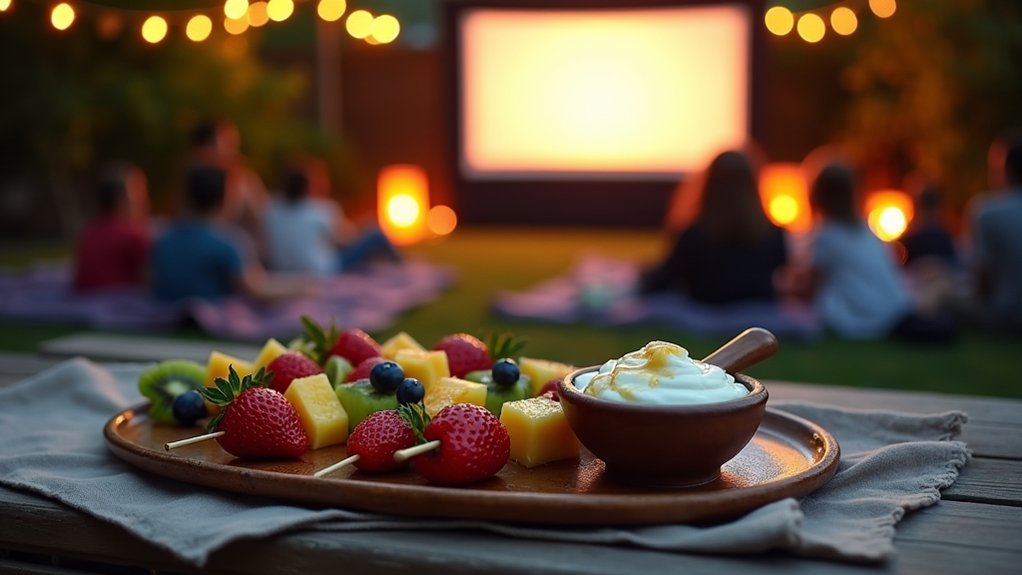colorful fresh fruit skewers