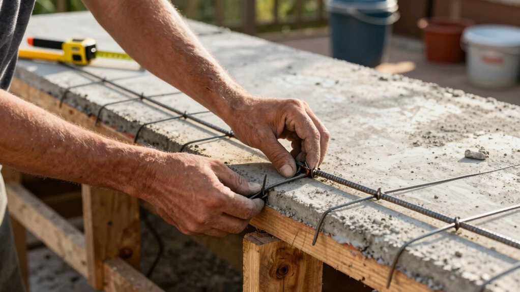composite rebar off bottom tight grid