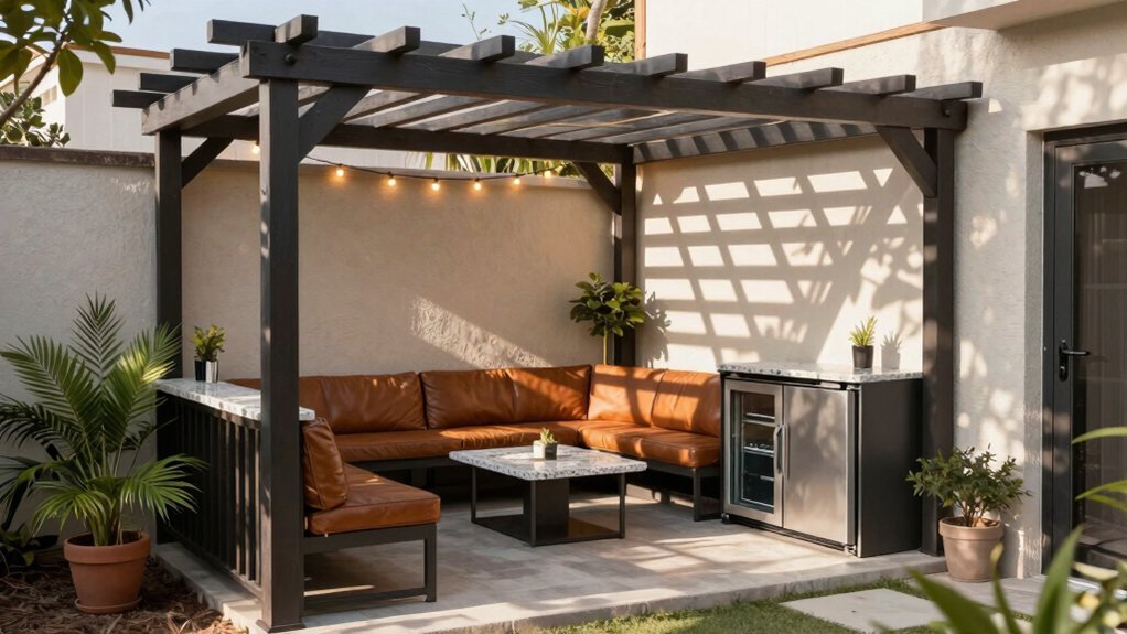 corner oasis bar shaded intimate tropical