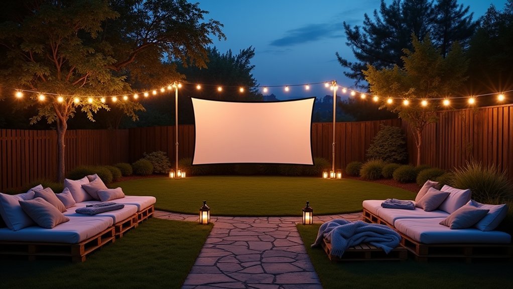 cozy ambient outdoor projector lighting