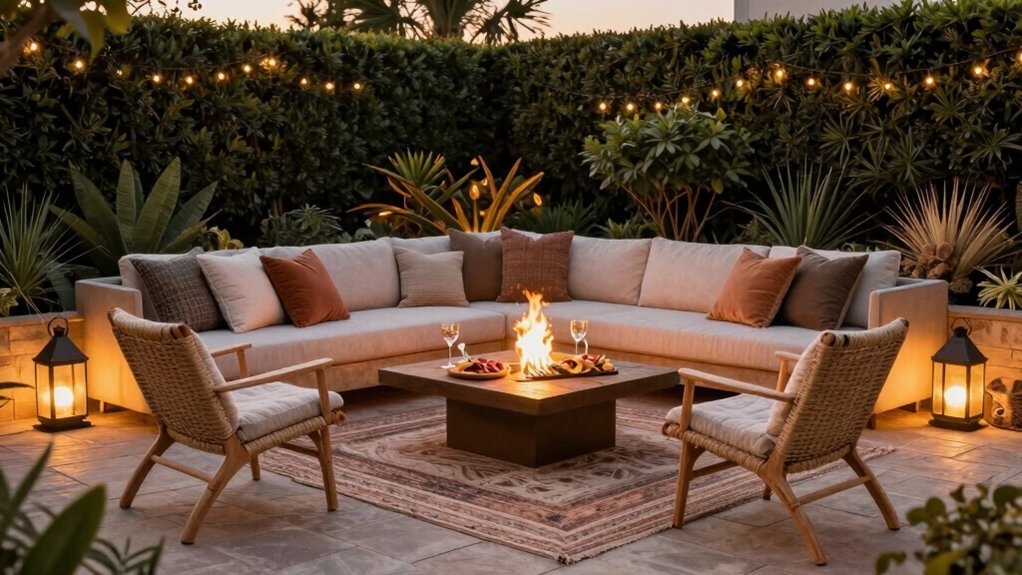 cozy outdoor seating clusters