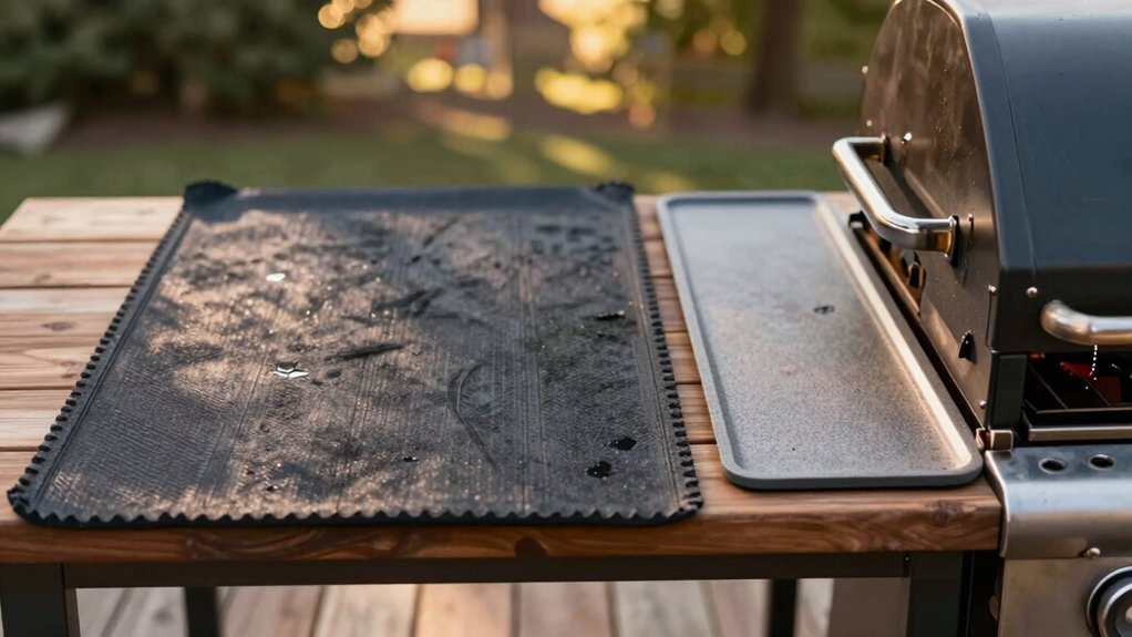 deck grill mats size material heat resistance