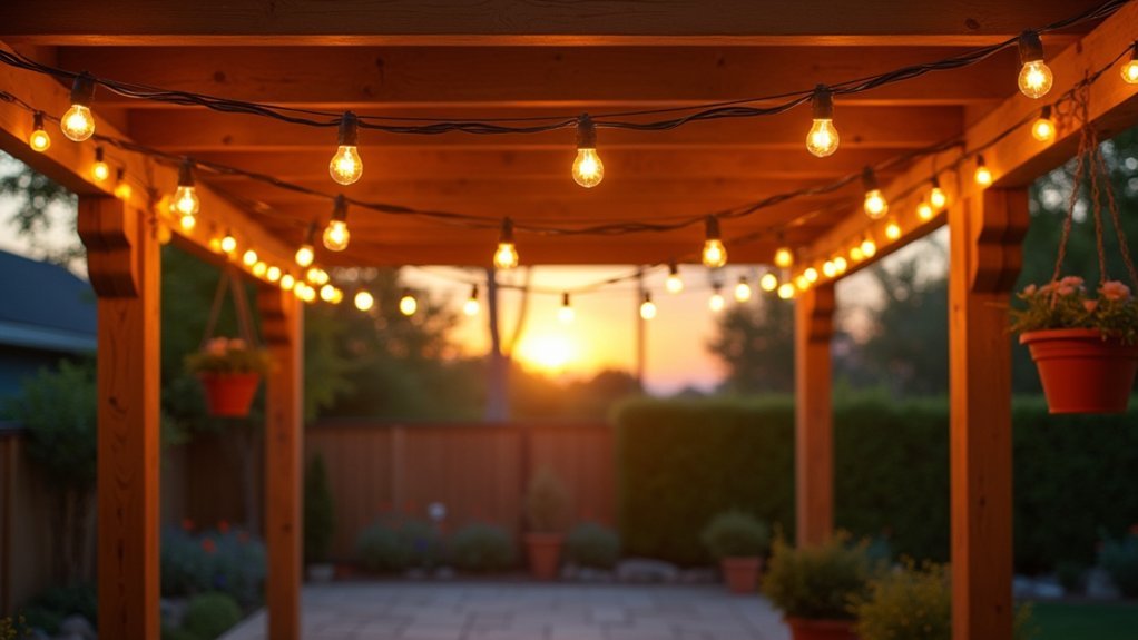 defined perimeter string light wrap