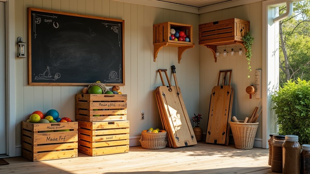 diy backyard game storage ideas