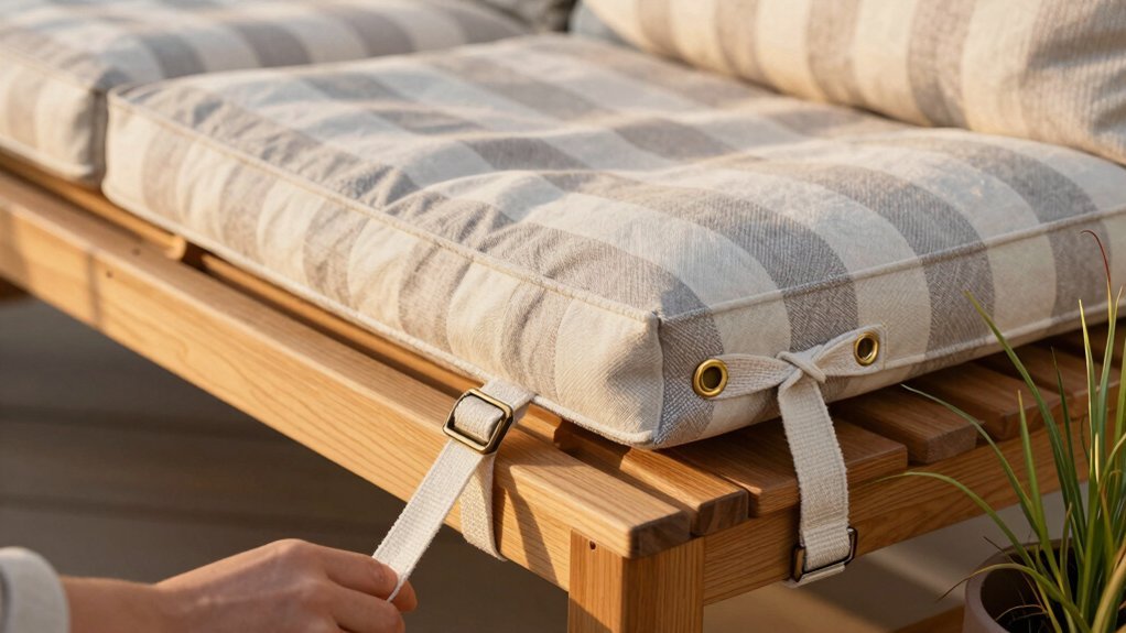 diy outdoor pillow ties