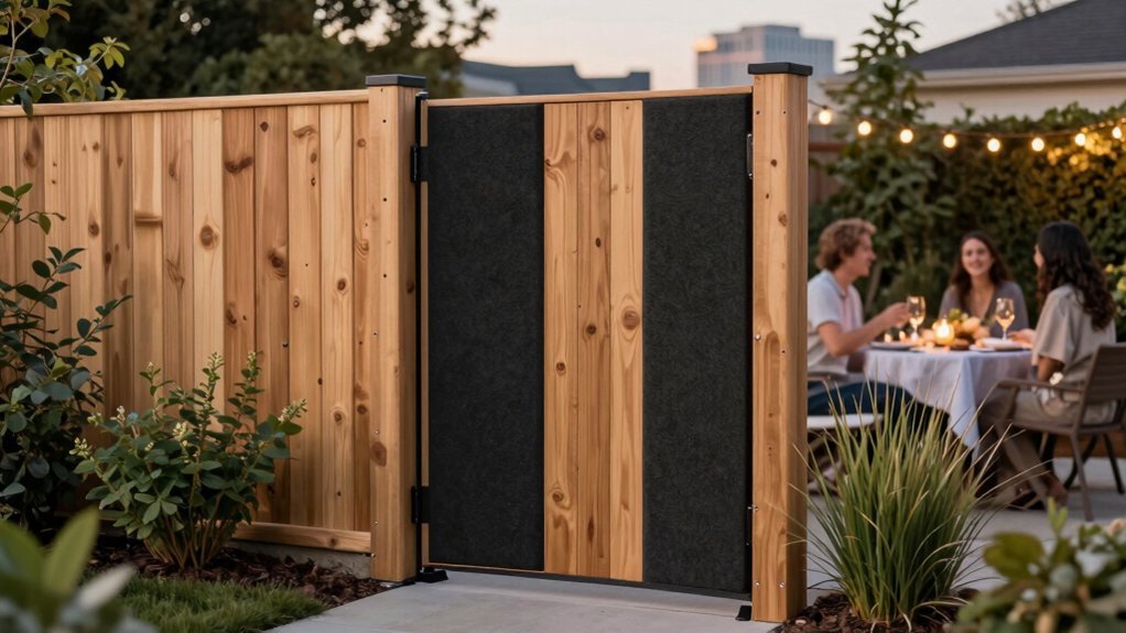 double layer fence for sound reduction