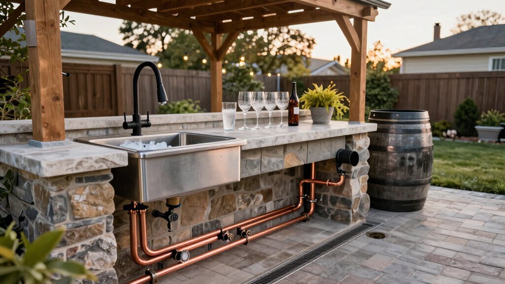 drainage gray water ice bins winter prep