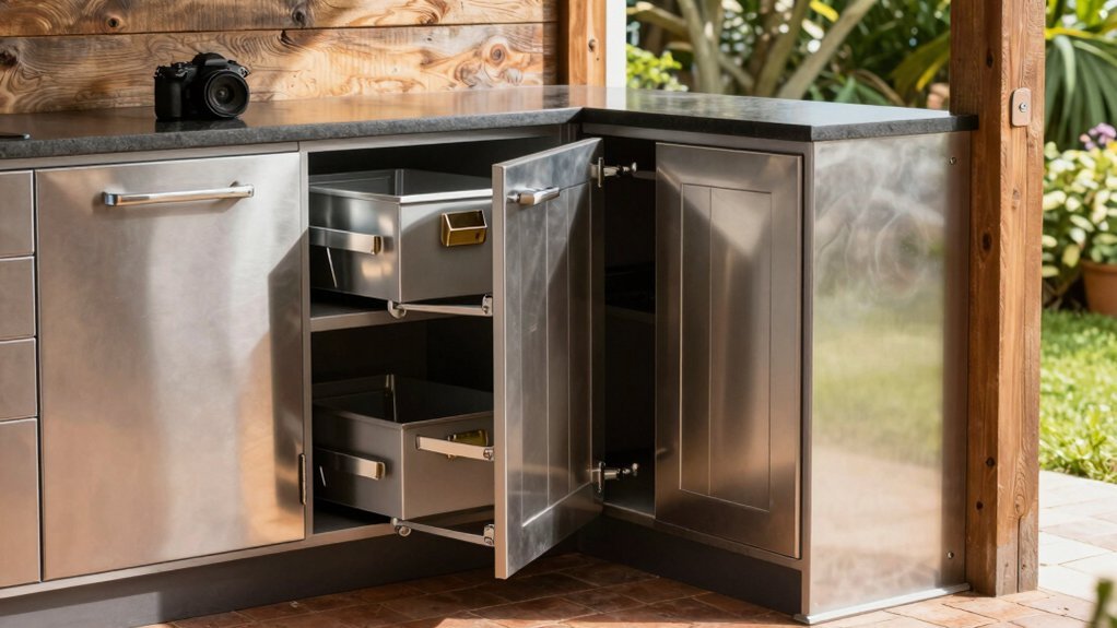 drawer door combo units stainless steel