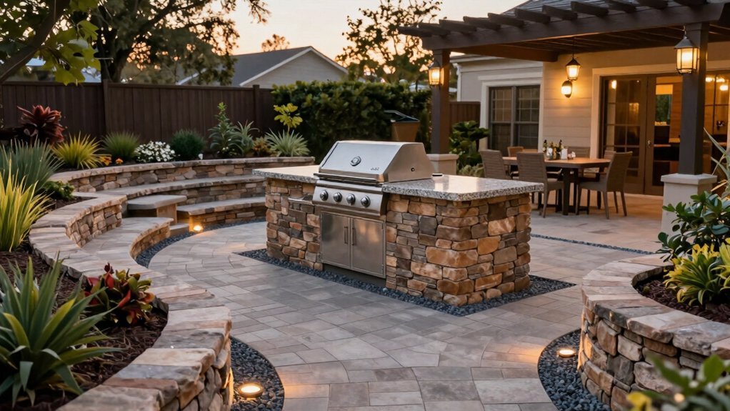 efficient unobstructed patio flow