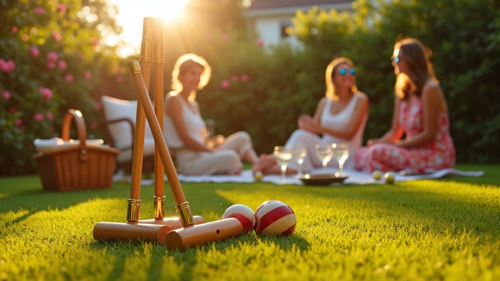 elegant backyard lawn pastime