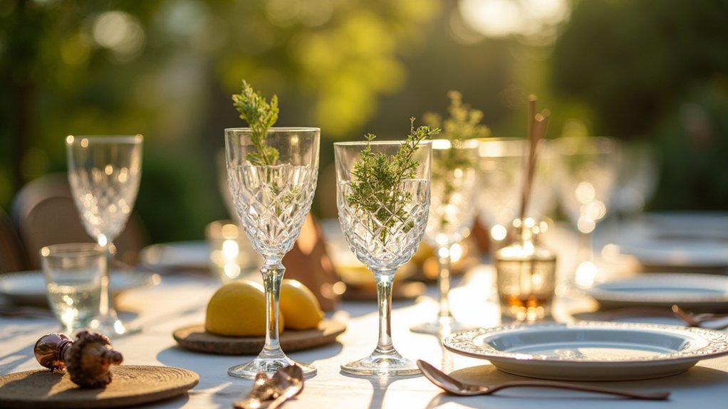 elegant garden drinkware keepsakes