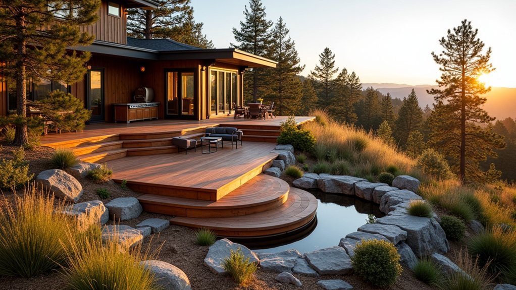 embrace natural terrain with decks