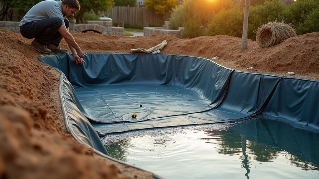epdm liner with underlayment
