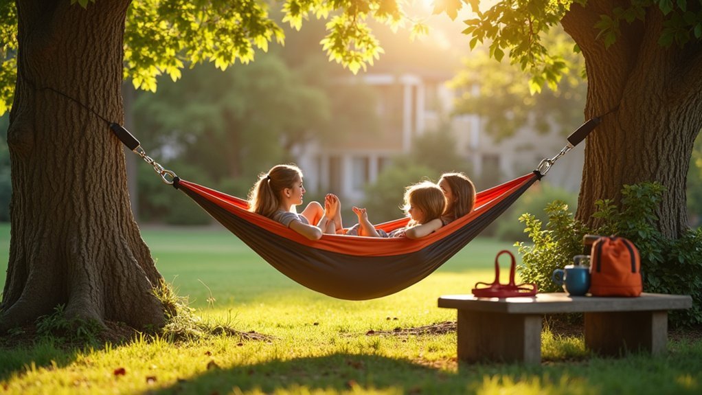 family friendly hammock with safety rated capacity