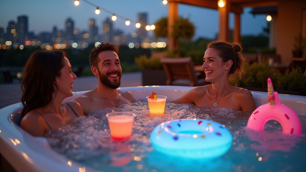 floating games lights drinks