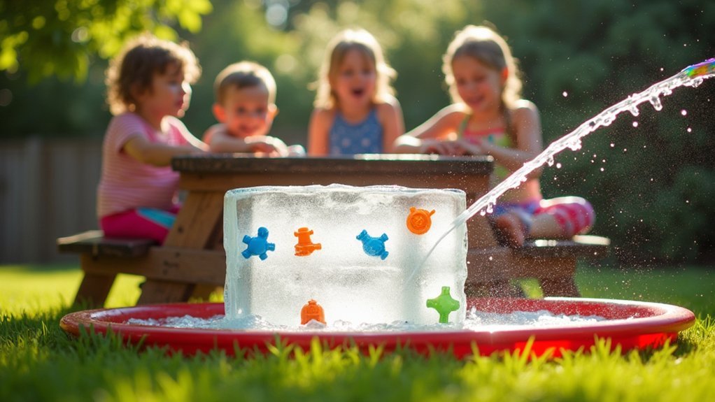 freeze toys in iceblocks